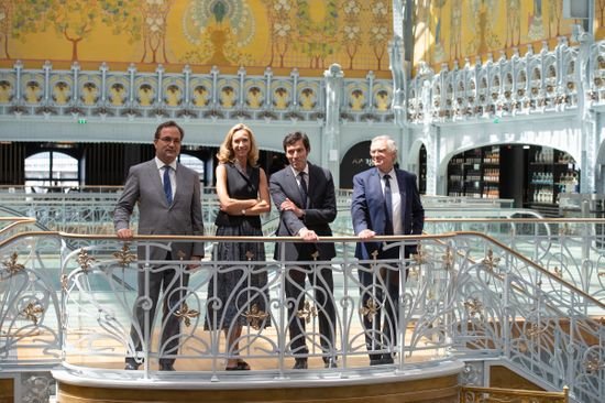Mandatory Credit: Photo by Marechal Aurore/ABACA/Shutterstock (13073929q)
Olivier Lefebvre, Eleonore de Boysson, Jean-Jacques Guiony, Christian Reyne attending the Samaritaine Press Conference at the Samaritaine in Paris, France on June 21, 2021.
Samaritaine Press Conference - Paris, France - 21 Jun 2021